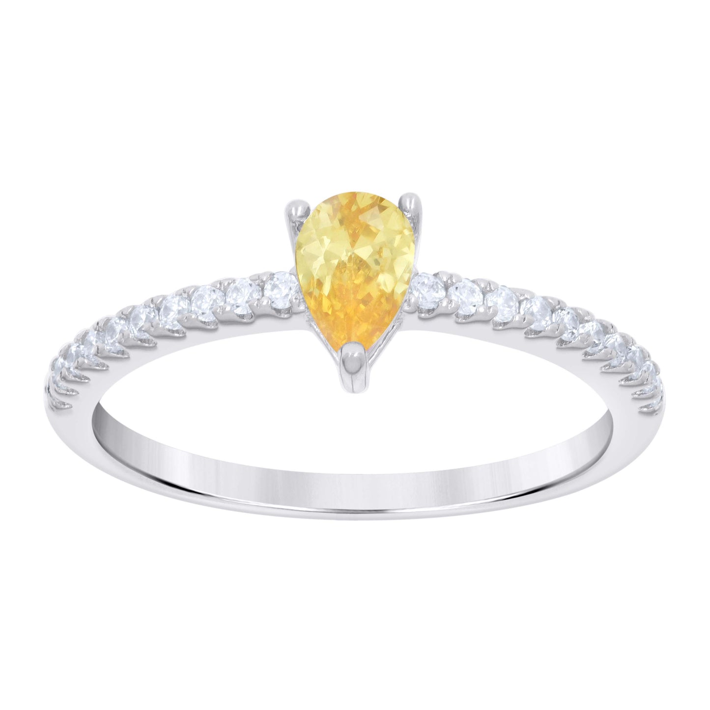 925 Sterling Silver Cz Ring S6