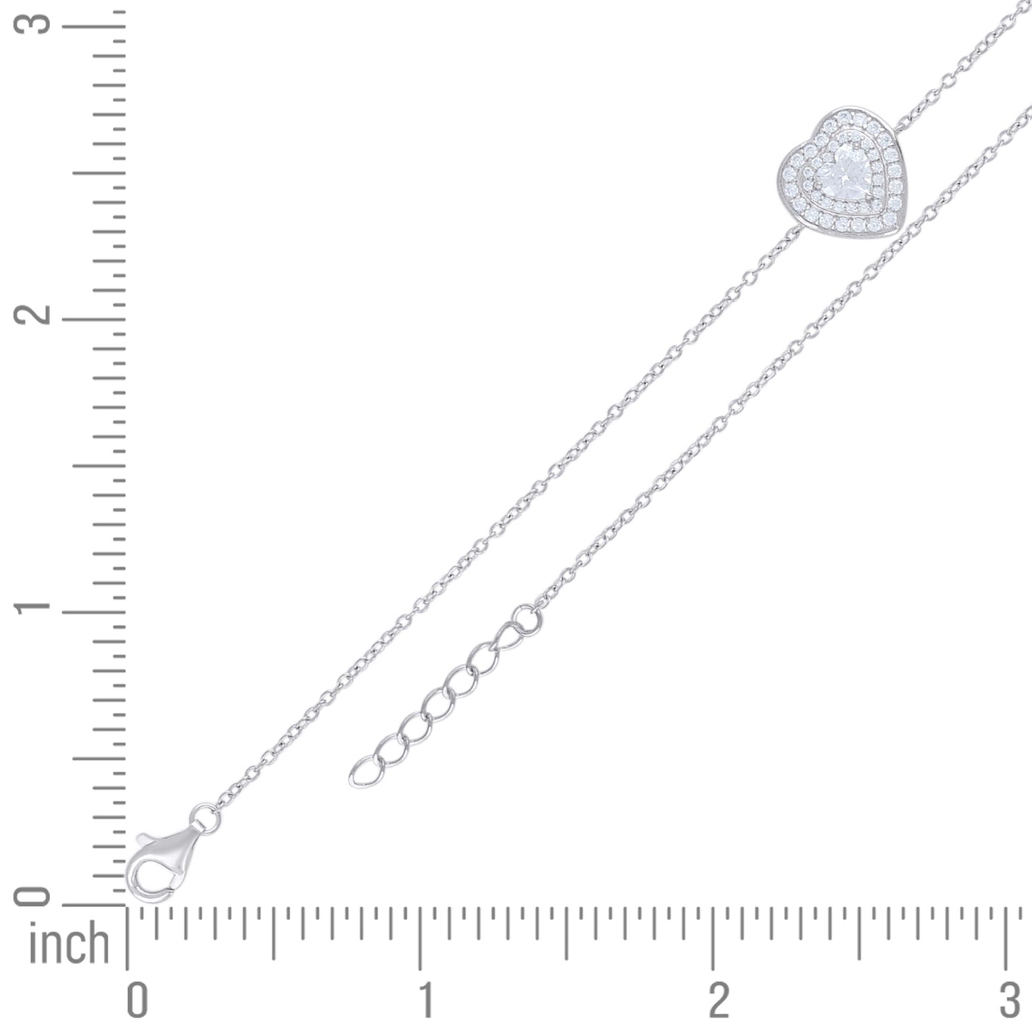 925 Sterling Silver Cz Bracelet 7.75"