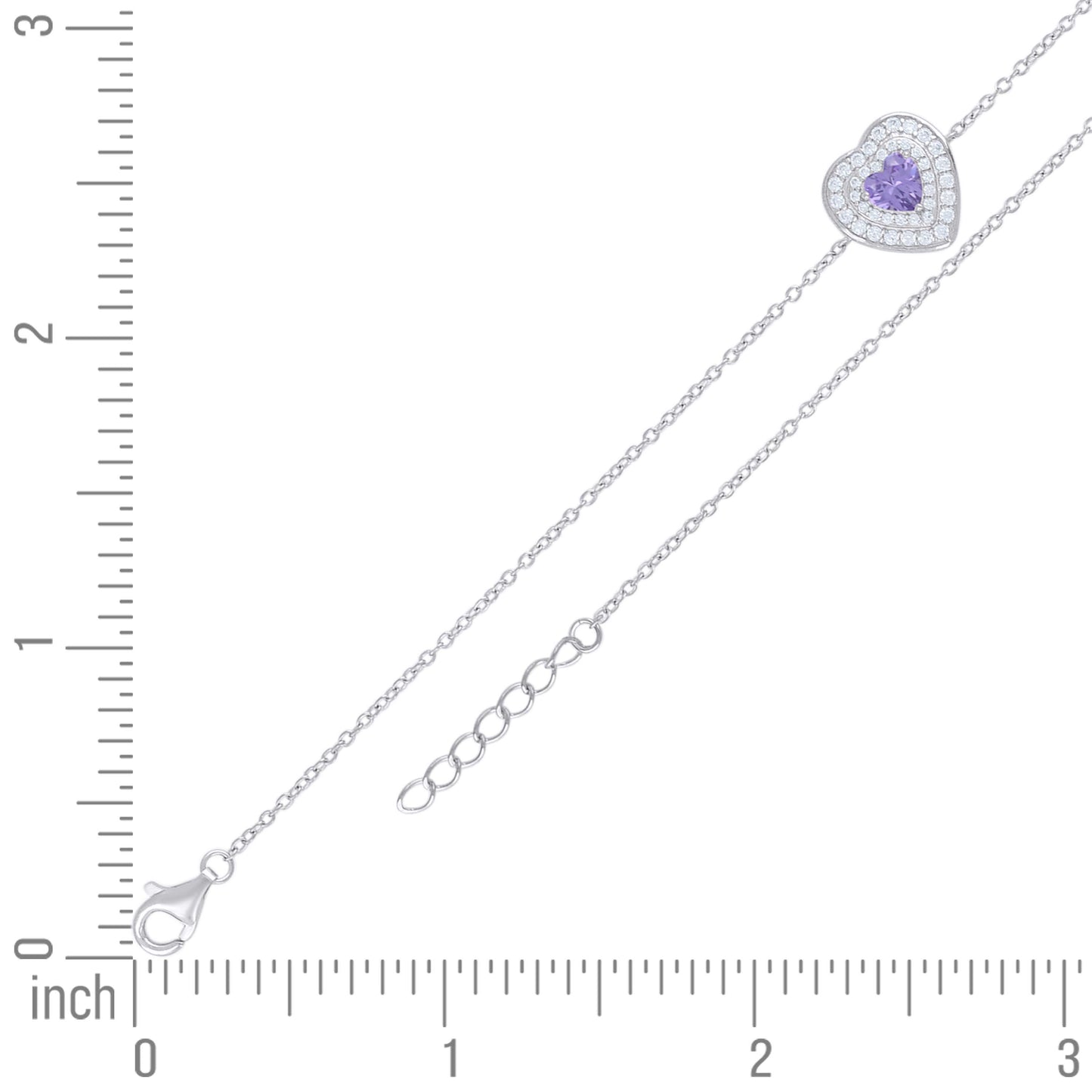 925 Sterling Silver Cz Bracelet 7.75"