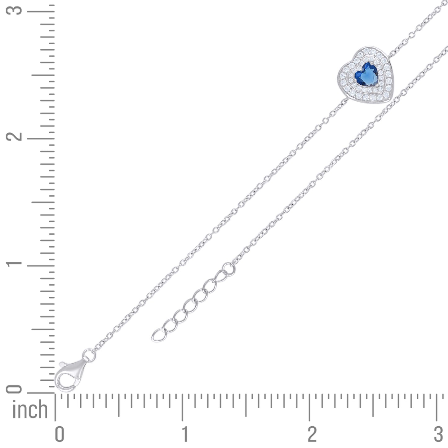 925 Sterling Silver Cz Bracelet 7.75"