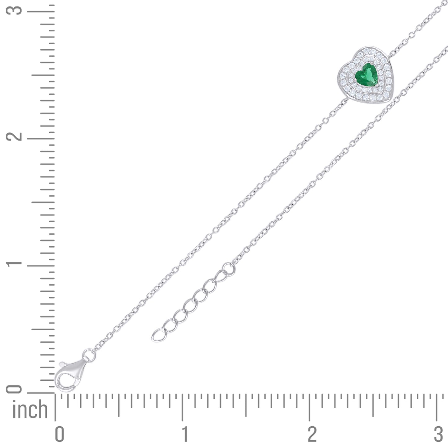 925 Sterling Silver Cz Bracelet 7.75"