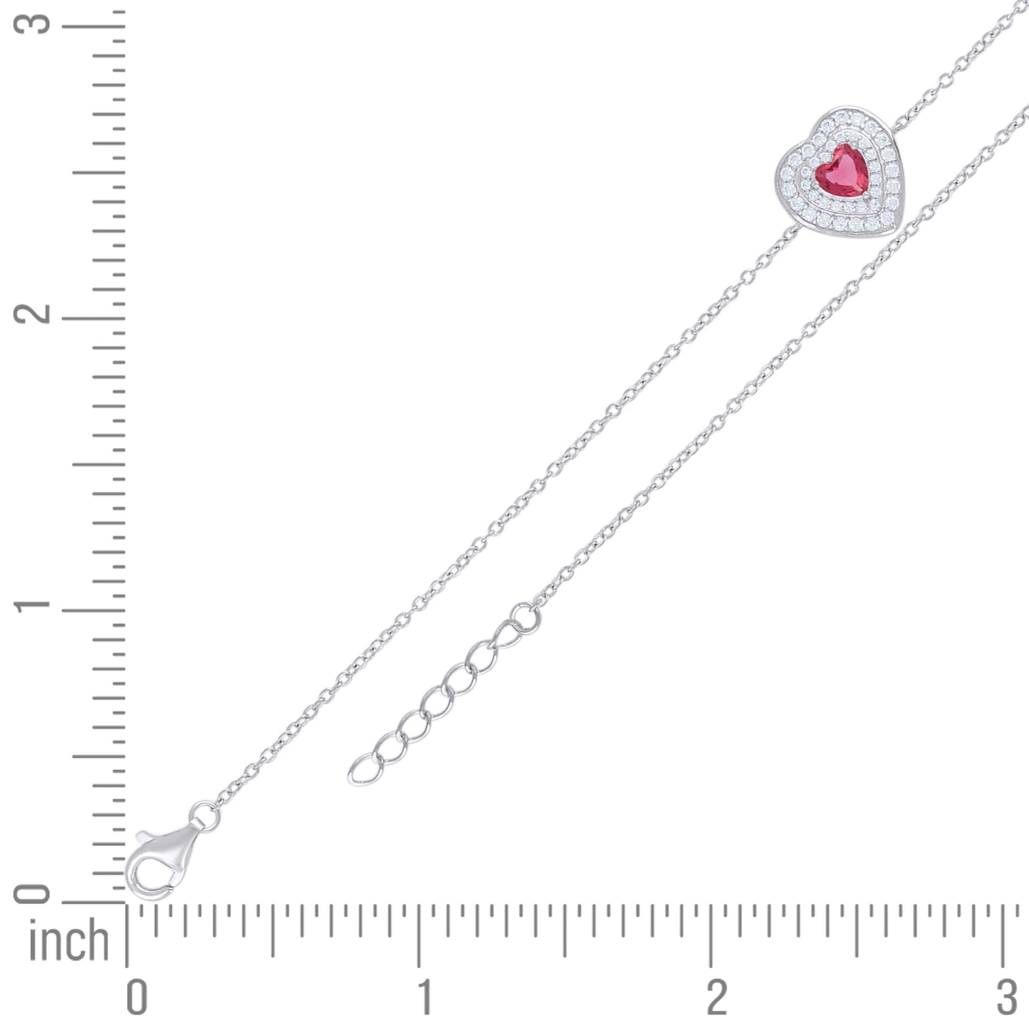 925 Sterling Silver Cz Bracelet 7.75"