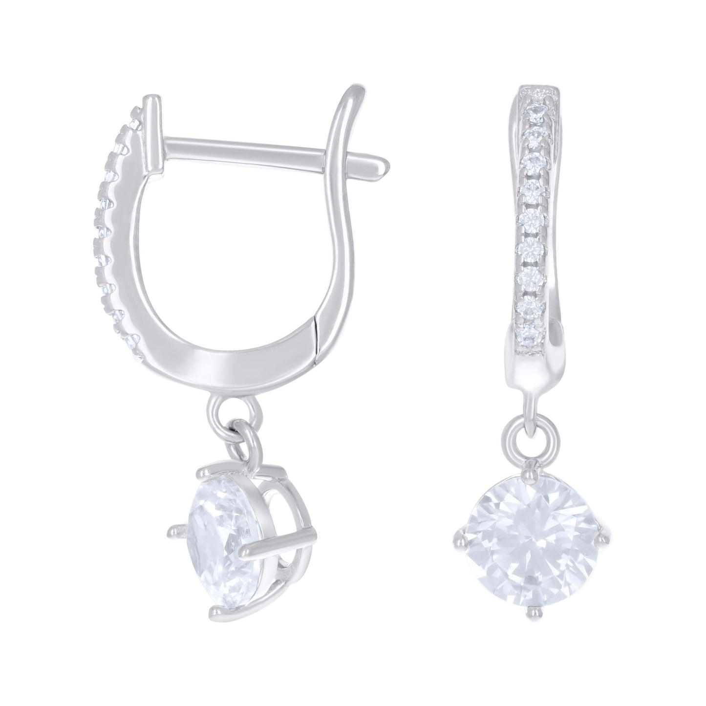 925 Sterling Silver Cz Earrings