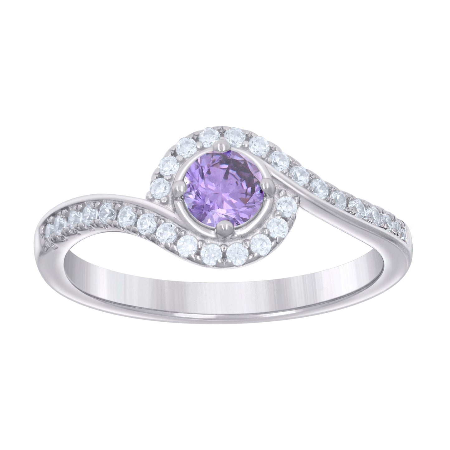 925 Sterling Silver Cz Ring S6