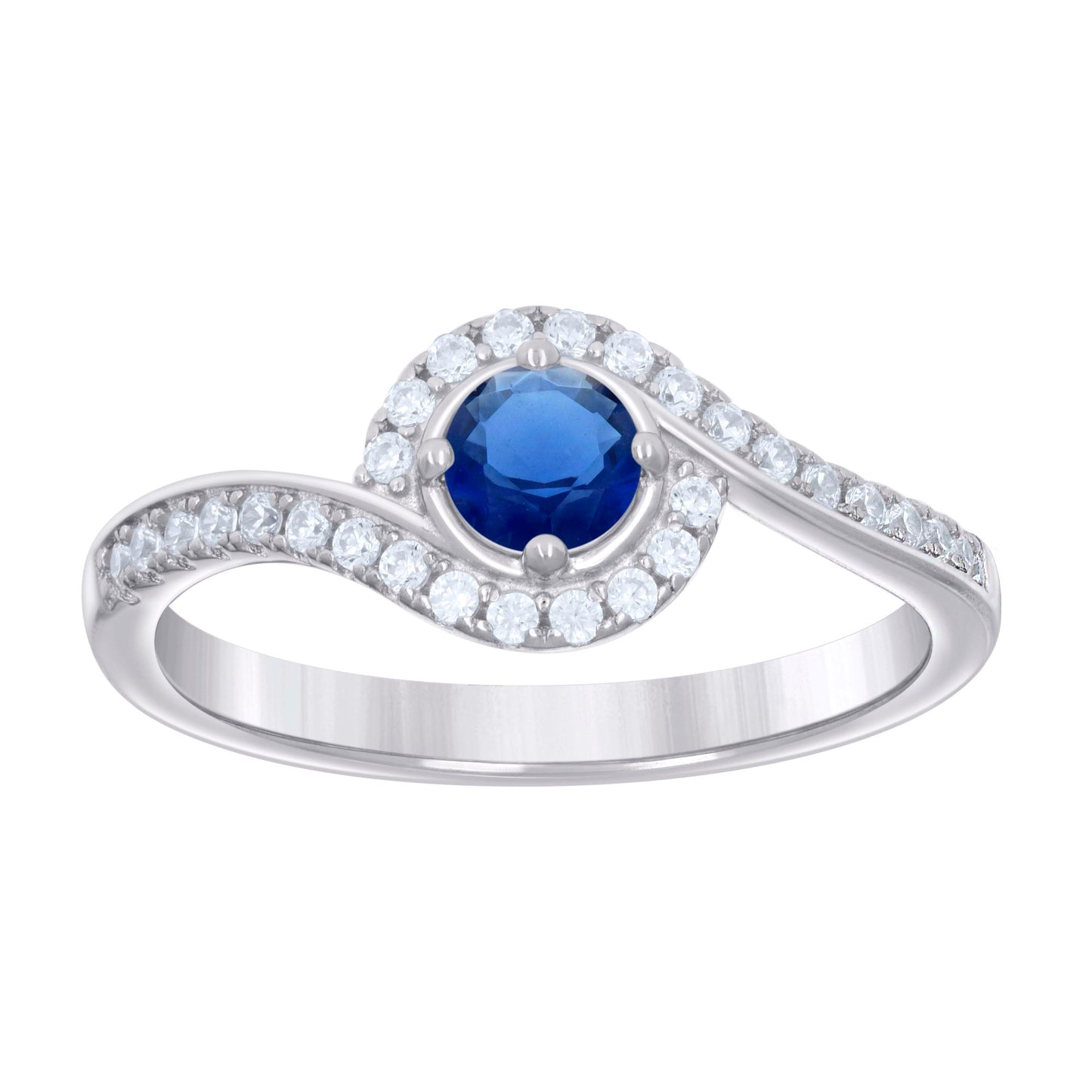 925 Sterling Silver Cz Ring S6