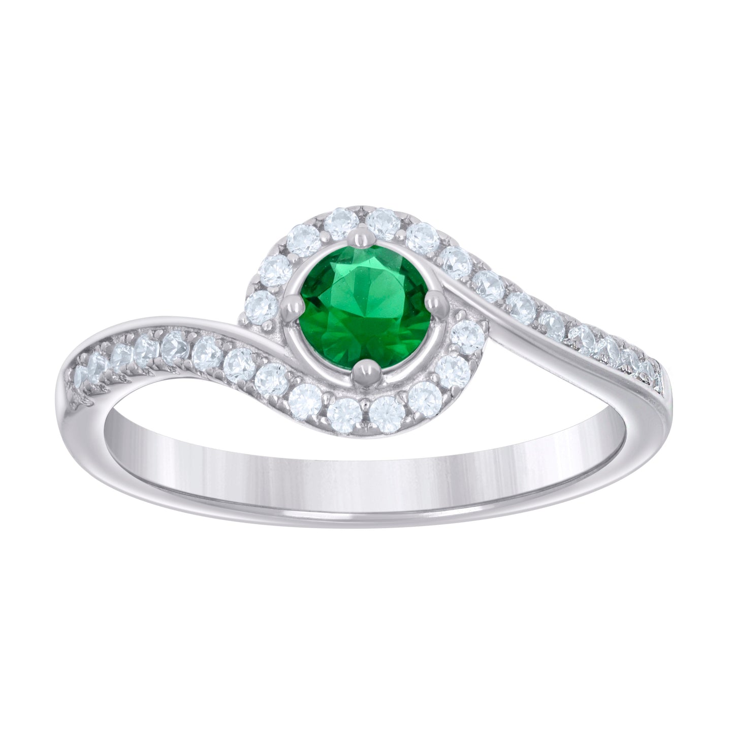 925 Sterling Silver Cz Ring S6