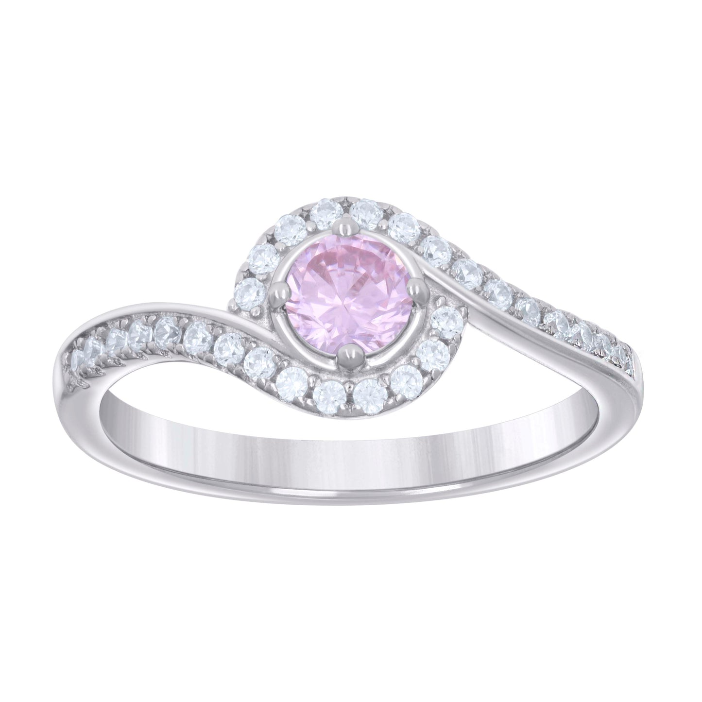 925 Sterling Silver Cz Ring S6