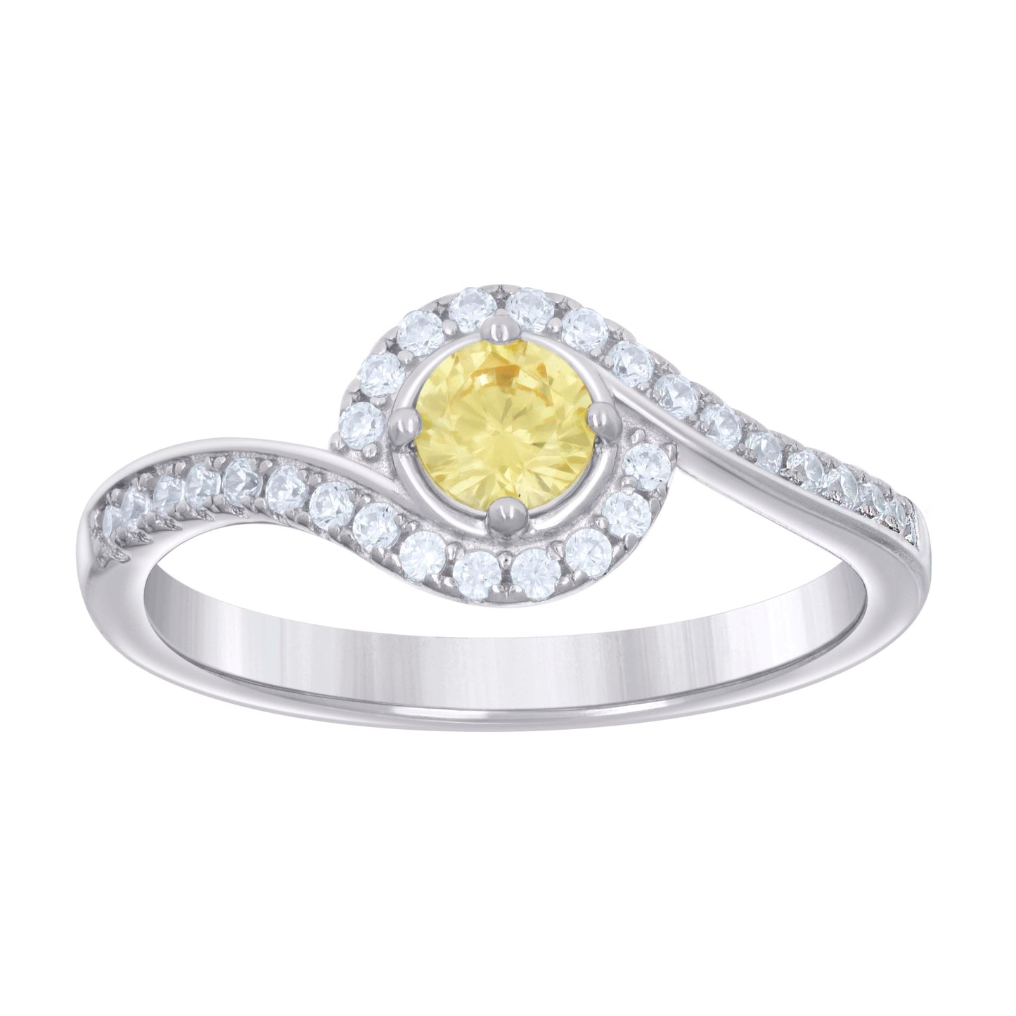 925 Sterling Silver Cz Ring S6