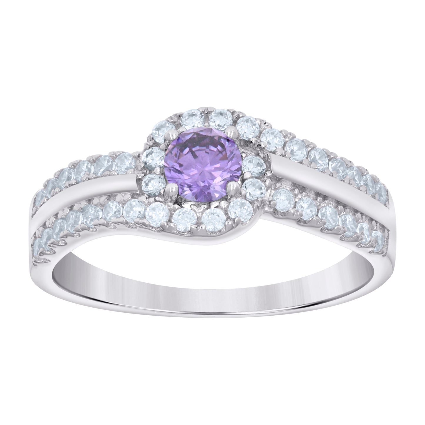 925 Sterling Silver Cz Ring S6