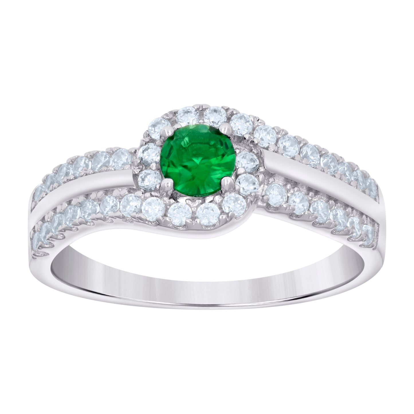 925 Sterling Silver Cz Ring S6