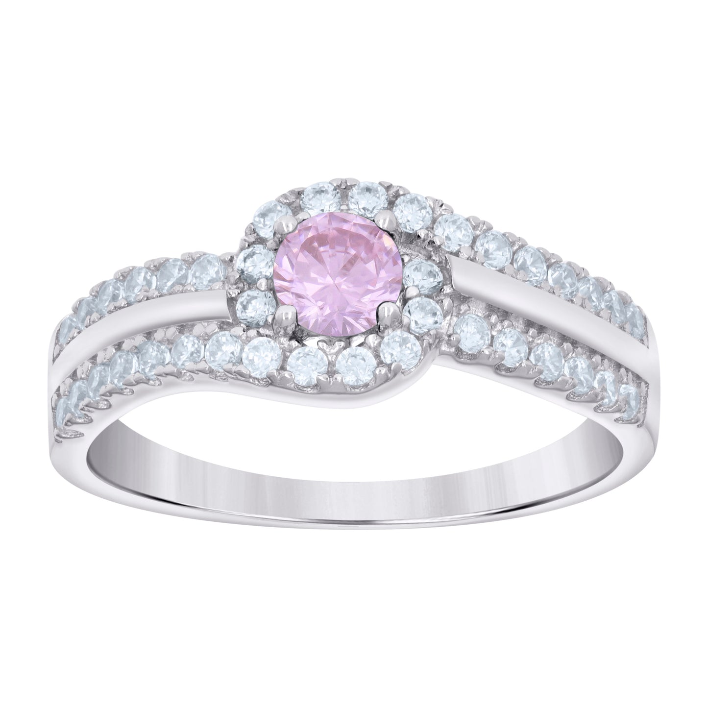 925 Sterling Silver Cz Ring S6