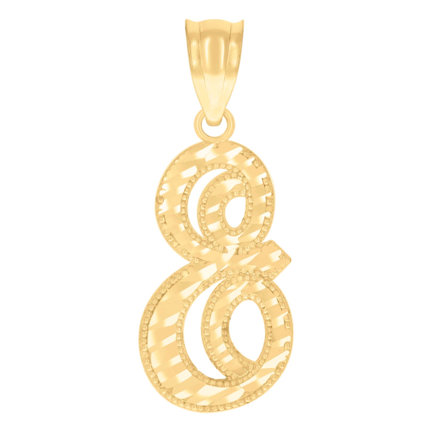 14Kt Gold Initial Pendent E