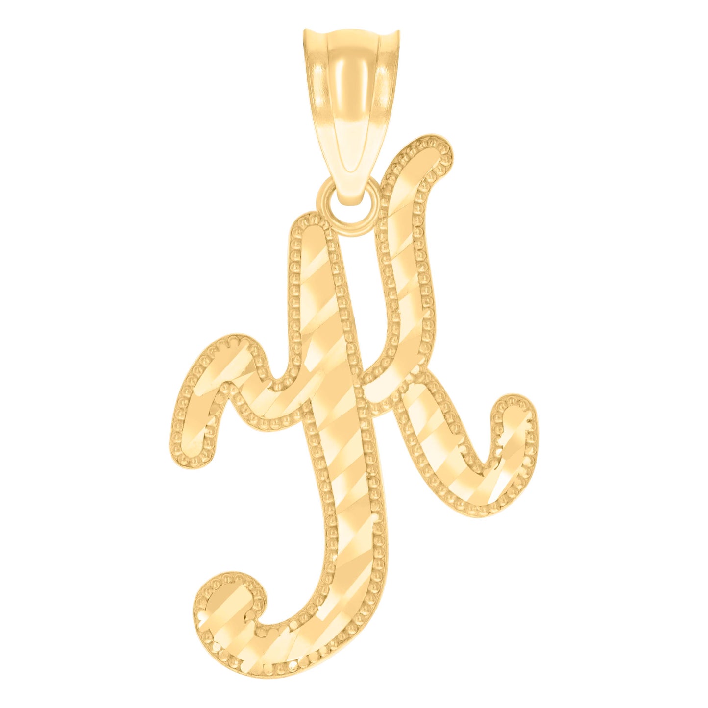 14Kt Gold Initial Pendent K