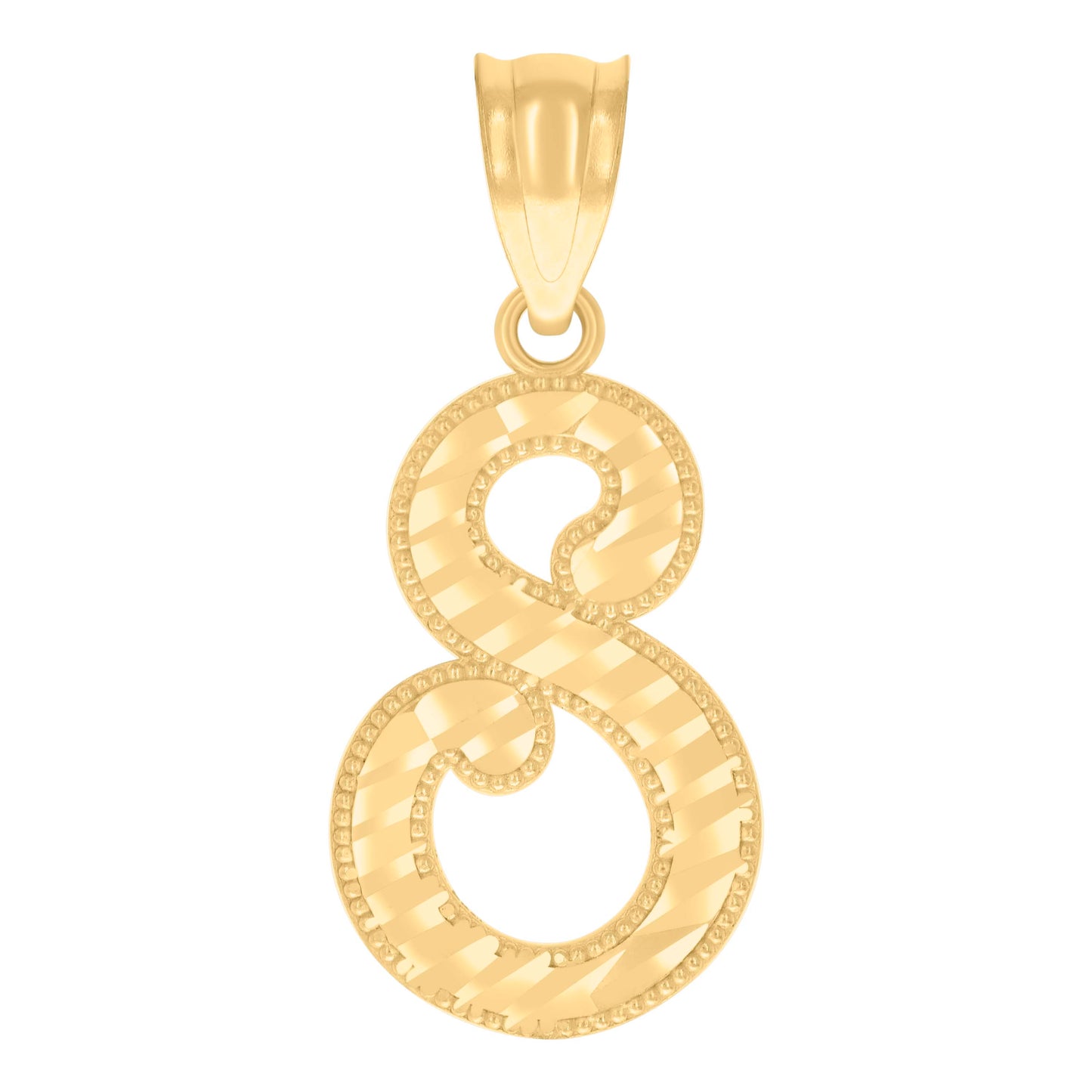 14Kt Gold Initial Pendent S