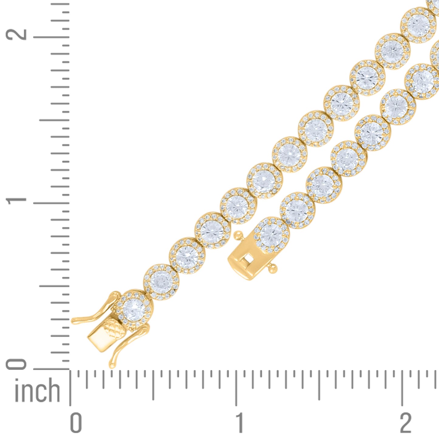 925 Sterling Silver Cz Bracelet 7"