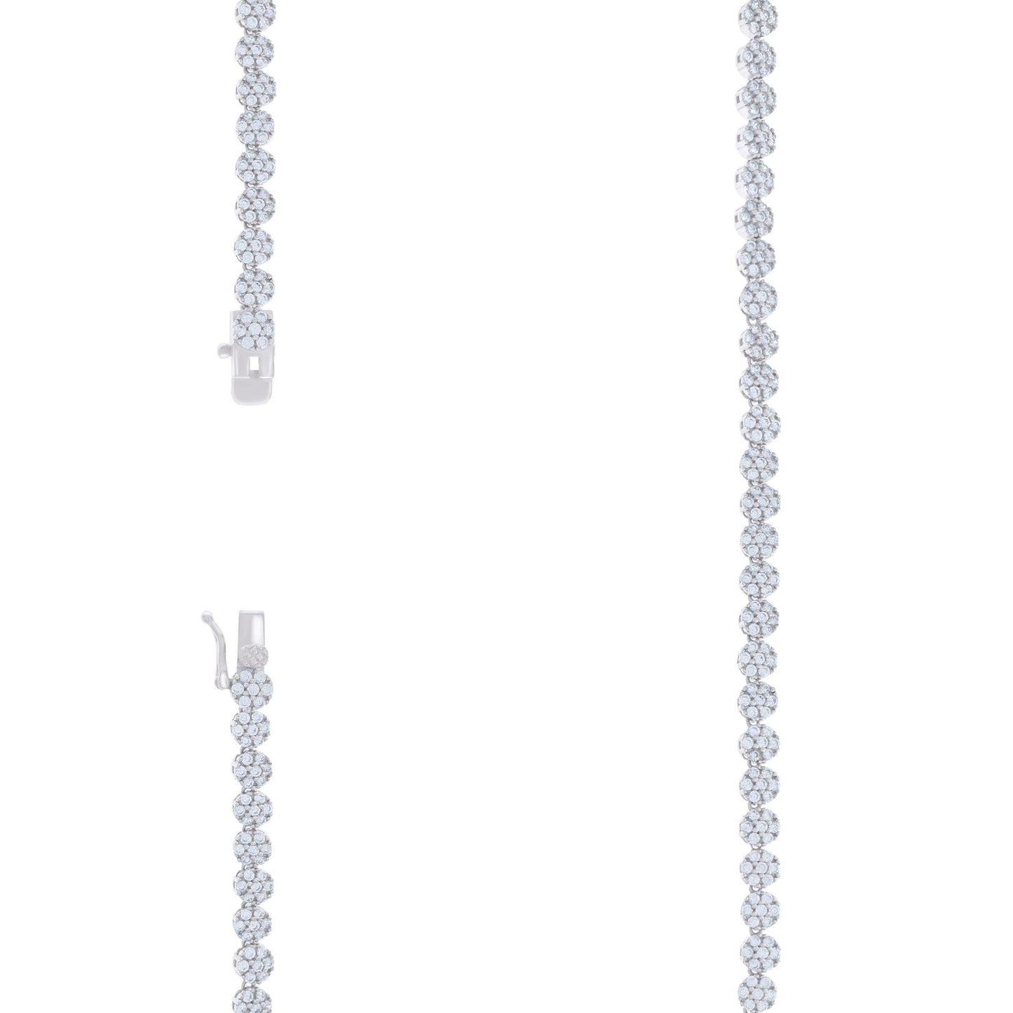 925 Sterling Silver Cz Necklace 16"