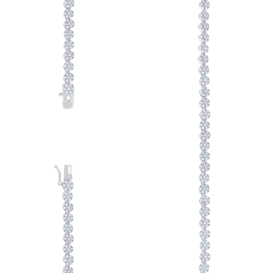 925 Sterling Silver Cz Necklace 16"