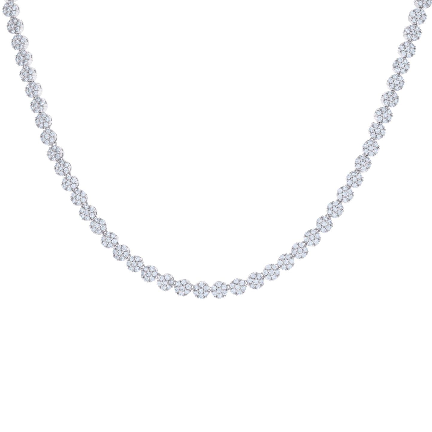 925 Sterling Silver Cz Necklace 16"