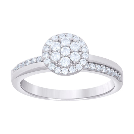 925 Sterling Silver Cz Trio Ring Set S6