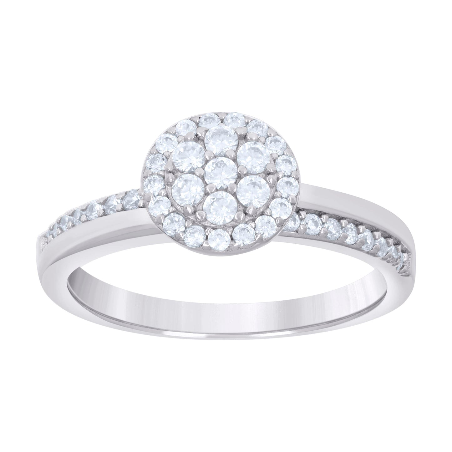 925 Sterling Silver Cz Trio Ring Set S6