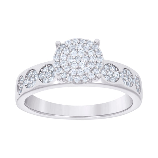 925 Sterling Silver Cz Trio Ring Set S6