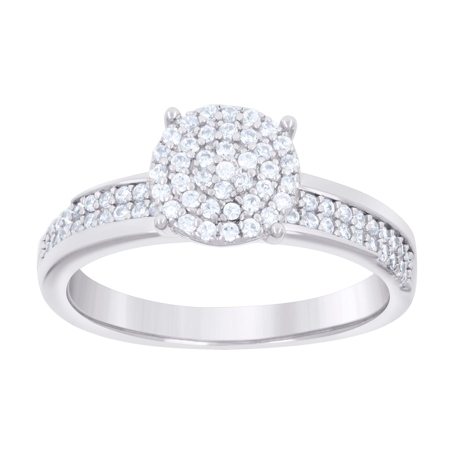 925 Sterling Silver Cz Trio Ring Set S6
