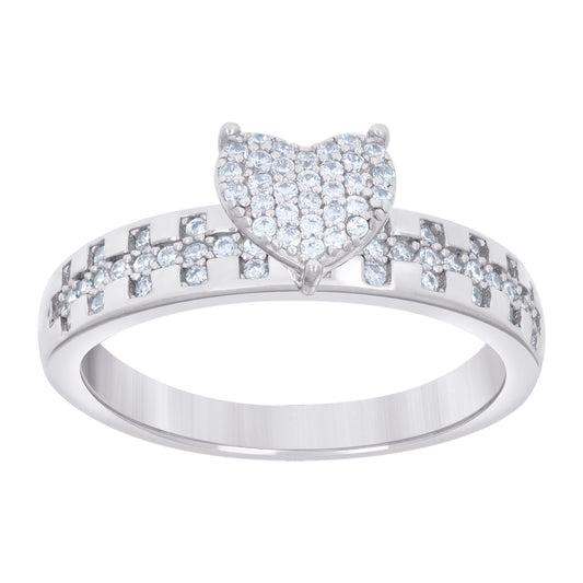 925 Sterling Silver Cz Trio Ring Set S6