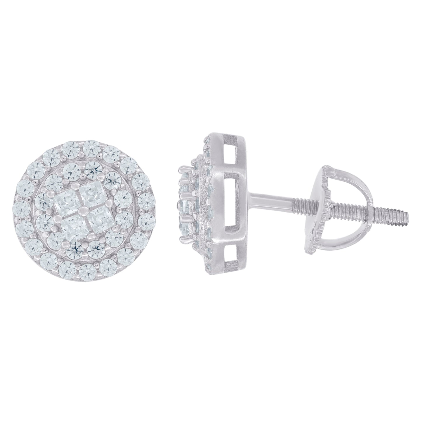925 Sterling Silver Earrings 0.73 Ctw Moissanite