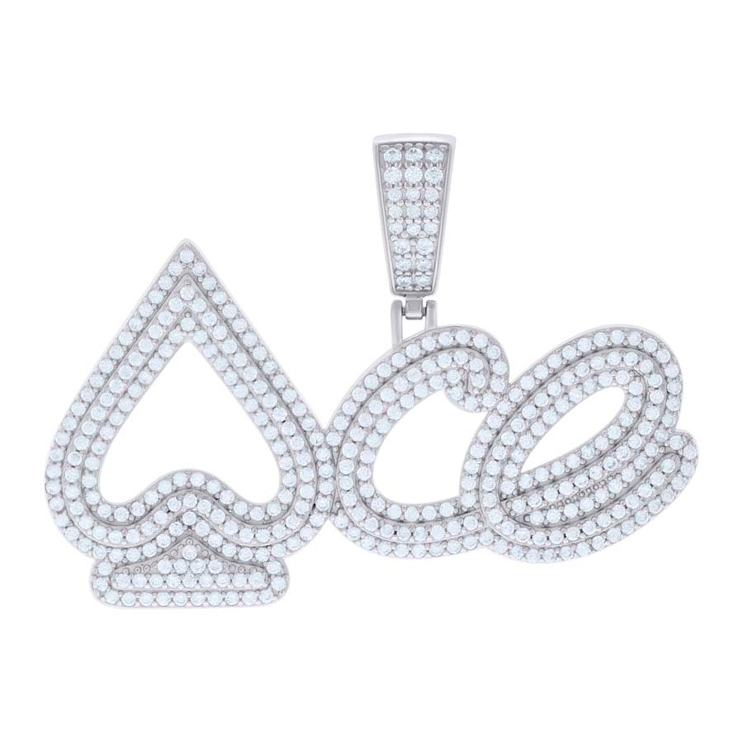 925 Silver Pendant With Moissanite Stones Ctw 2.33