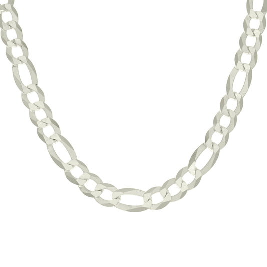 925 Silver Super Flat Figaro Chain 11mm