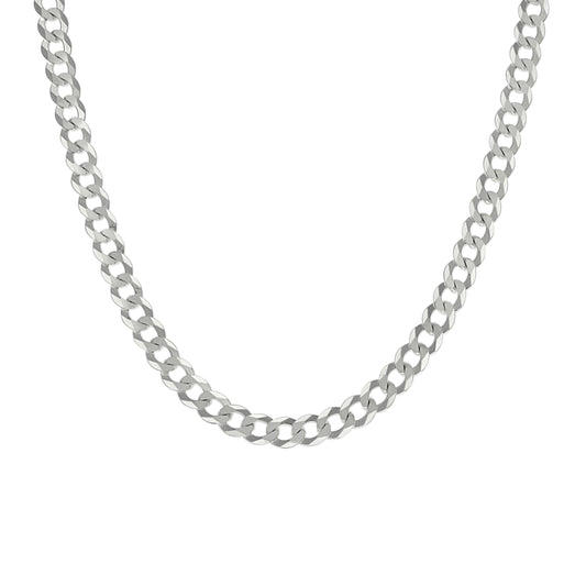 925 Silver Solid Super Flat Cuban Chain Silver 6mm