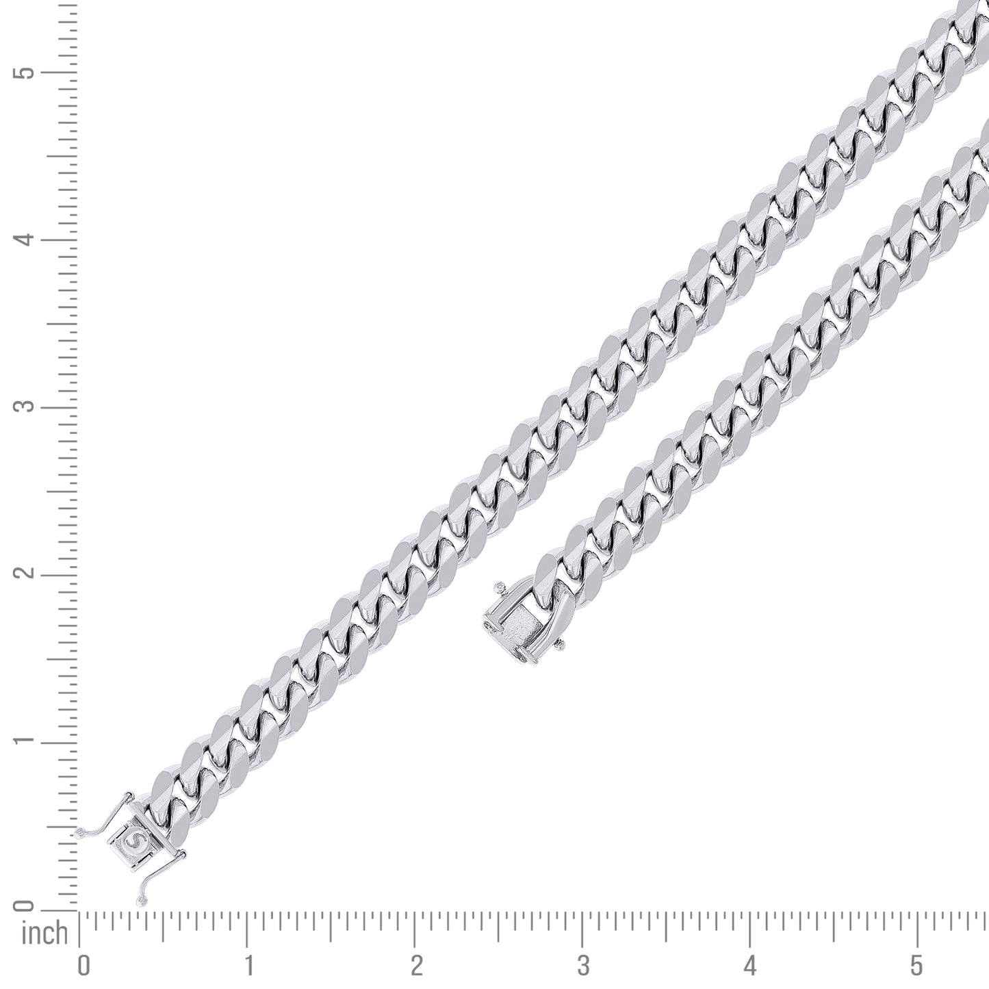 925 Silver Solid Miami Cuban Chain 11.8mm
