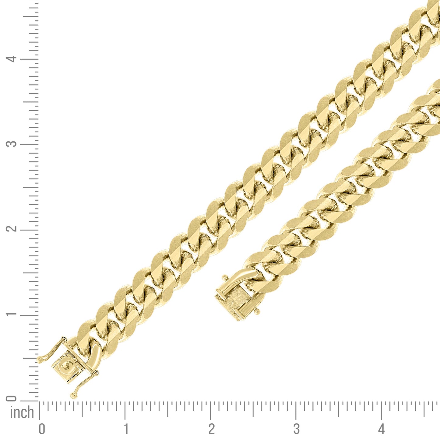 925 Silver Solid Miami Cuban Chain 14.5mm