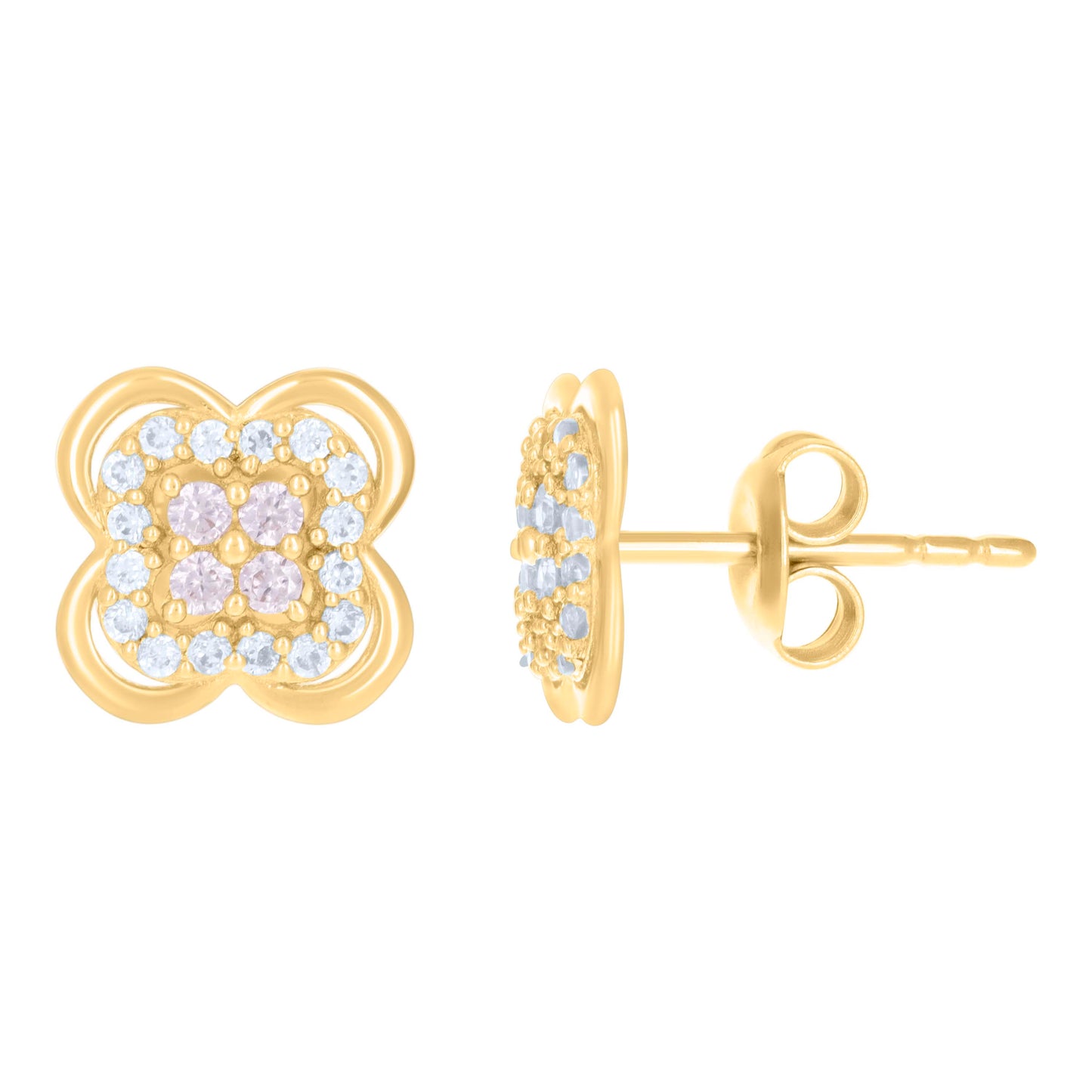 10Kt Gold Cz Earrings