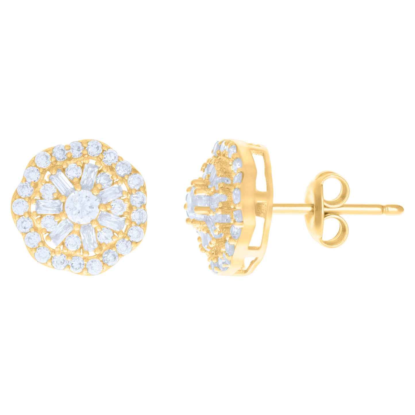 10Kt Gold Cz Earrings