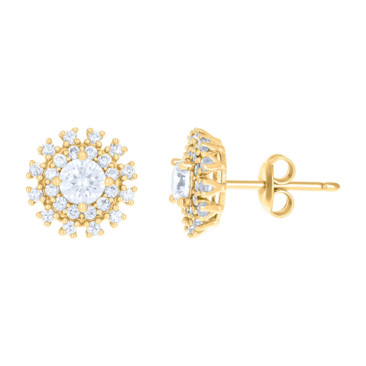 10Kt Gold Cz Earrings