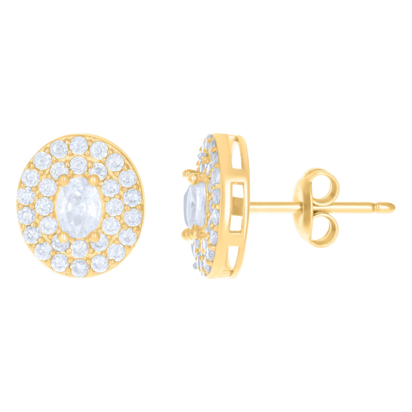 10Kt Gold Cz Earrings