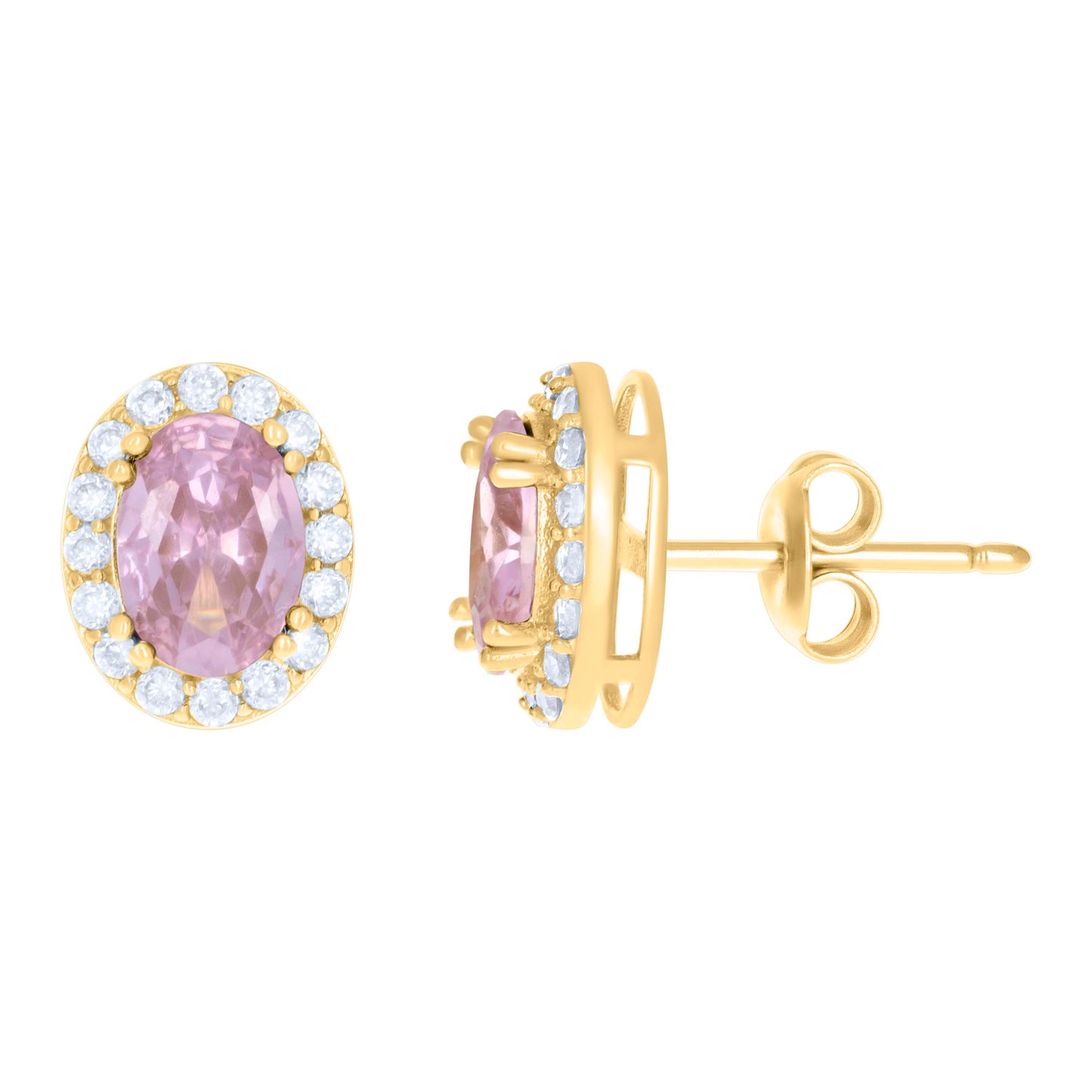10Kt Gold Cz Earrings