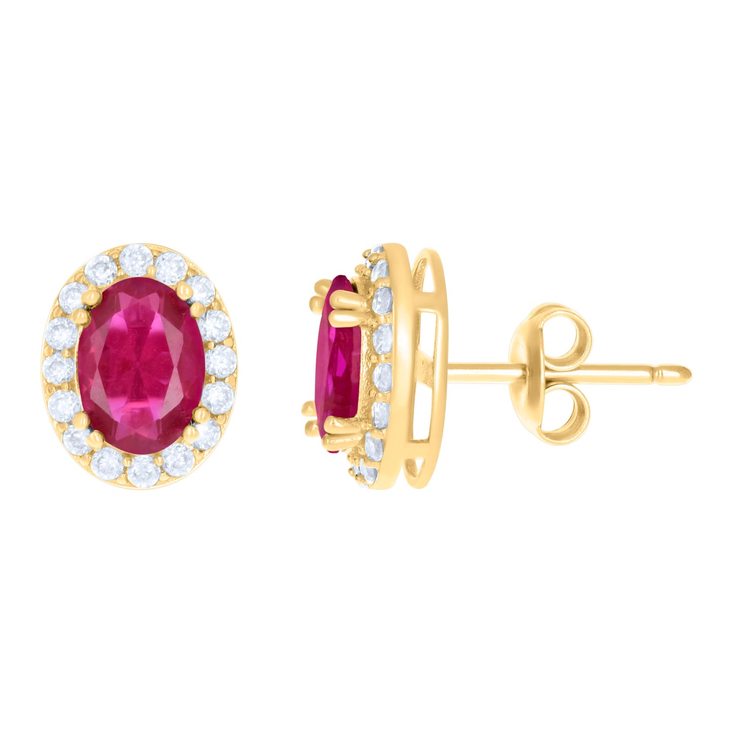 10Kt Gold Cz Earrings