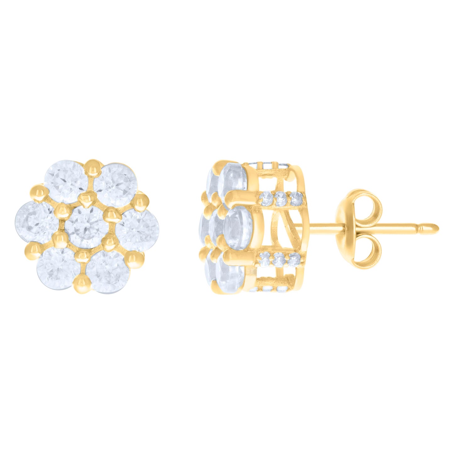 10Kt Gold Cz Earrings