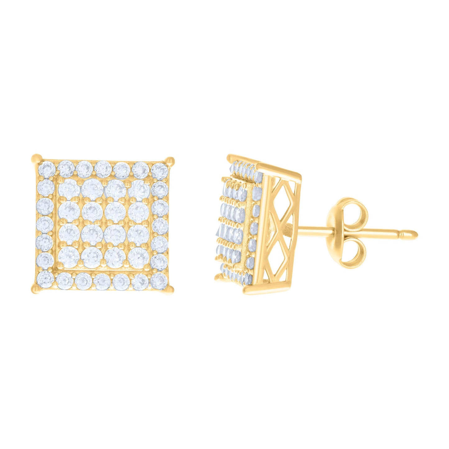 10Kt Gold Cz Earrings