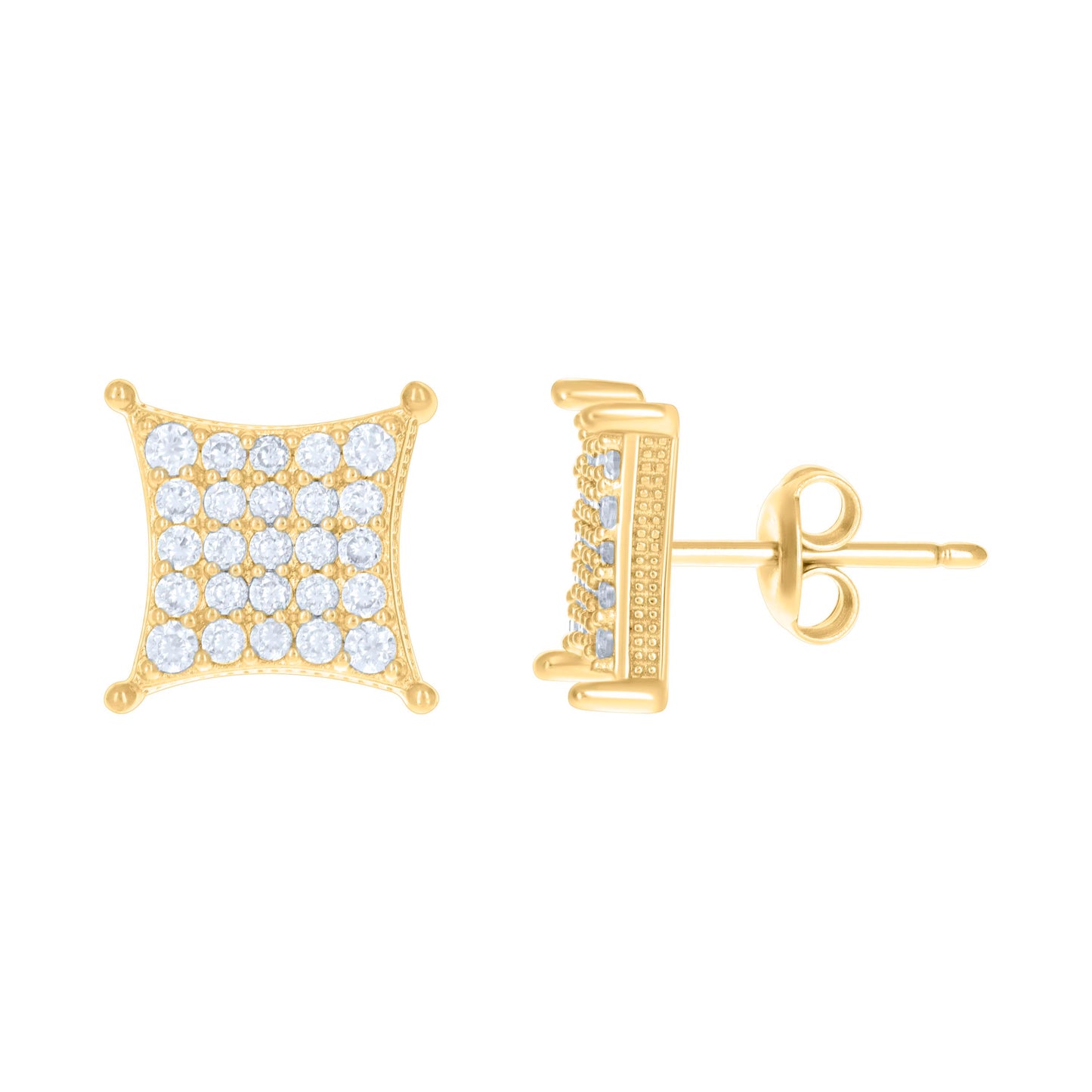 10Kt Gold Cz Earrings