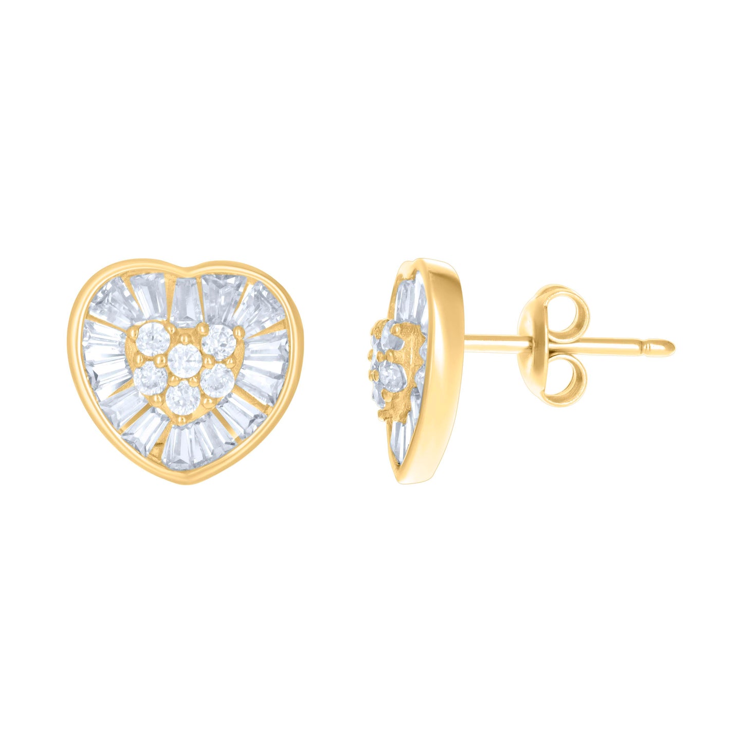 10Kt Gold Cz Earrings