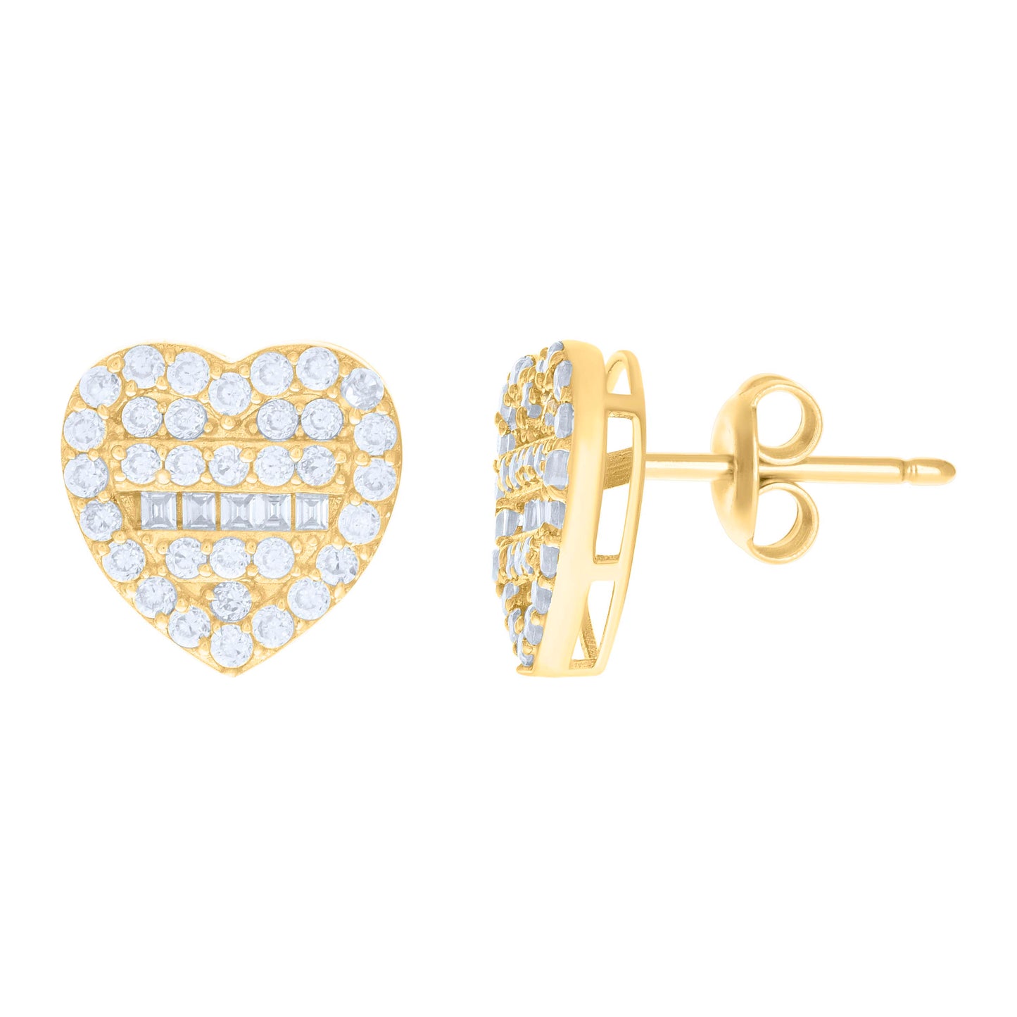 10Kt Gold Cz Earrings