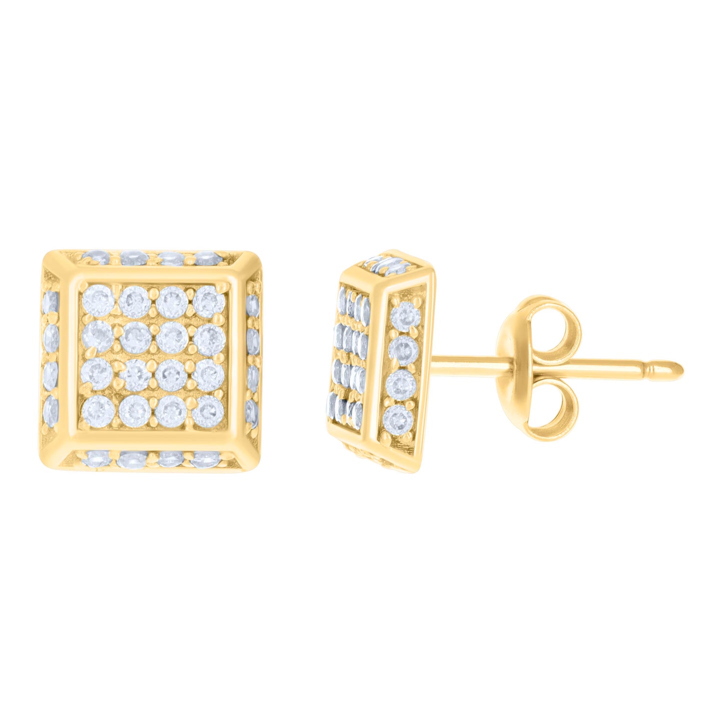 10Kt Gold Cz Earrings