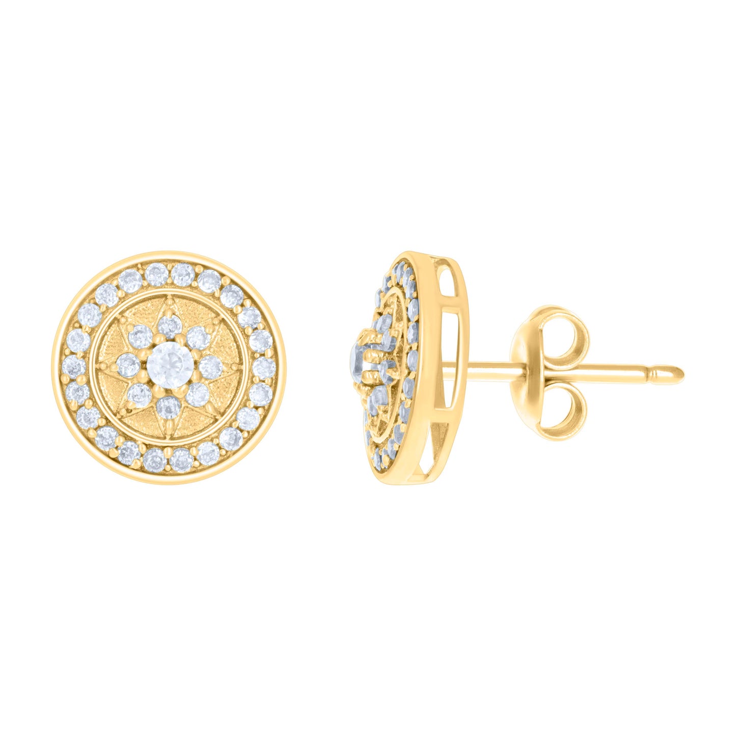 10Kt Gold Cz Earrings