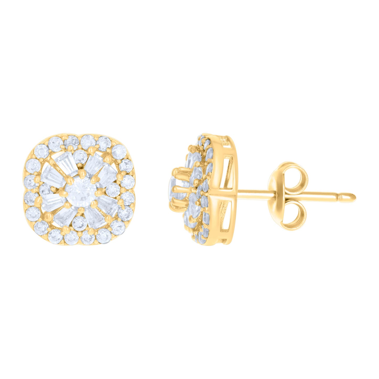 10Kt Gold Cz Earrings