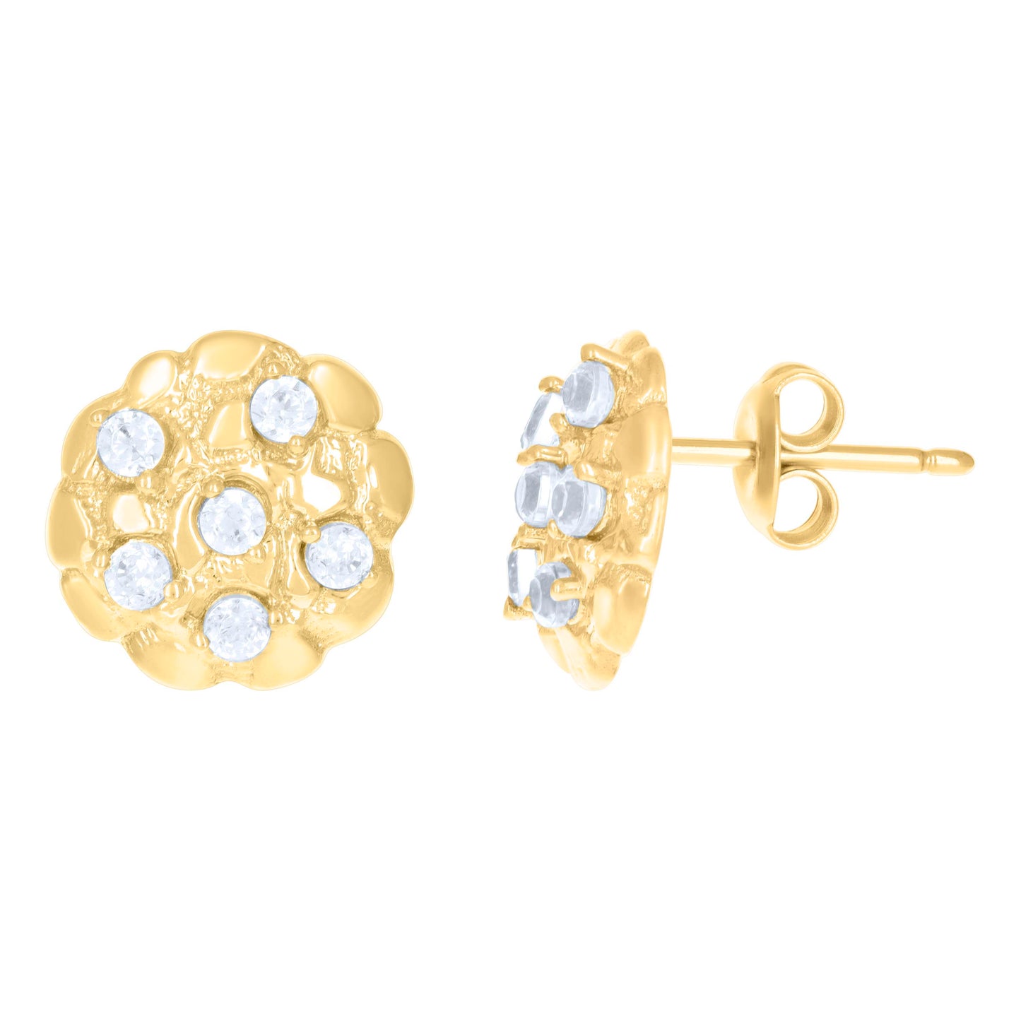 10Kt Gold Cz Earrings