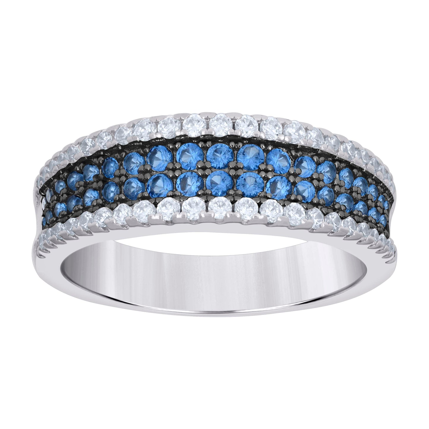 925 Sterling Silver Cz Ring S7