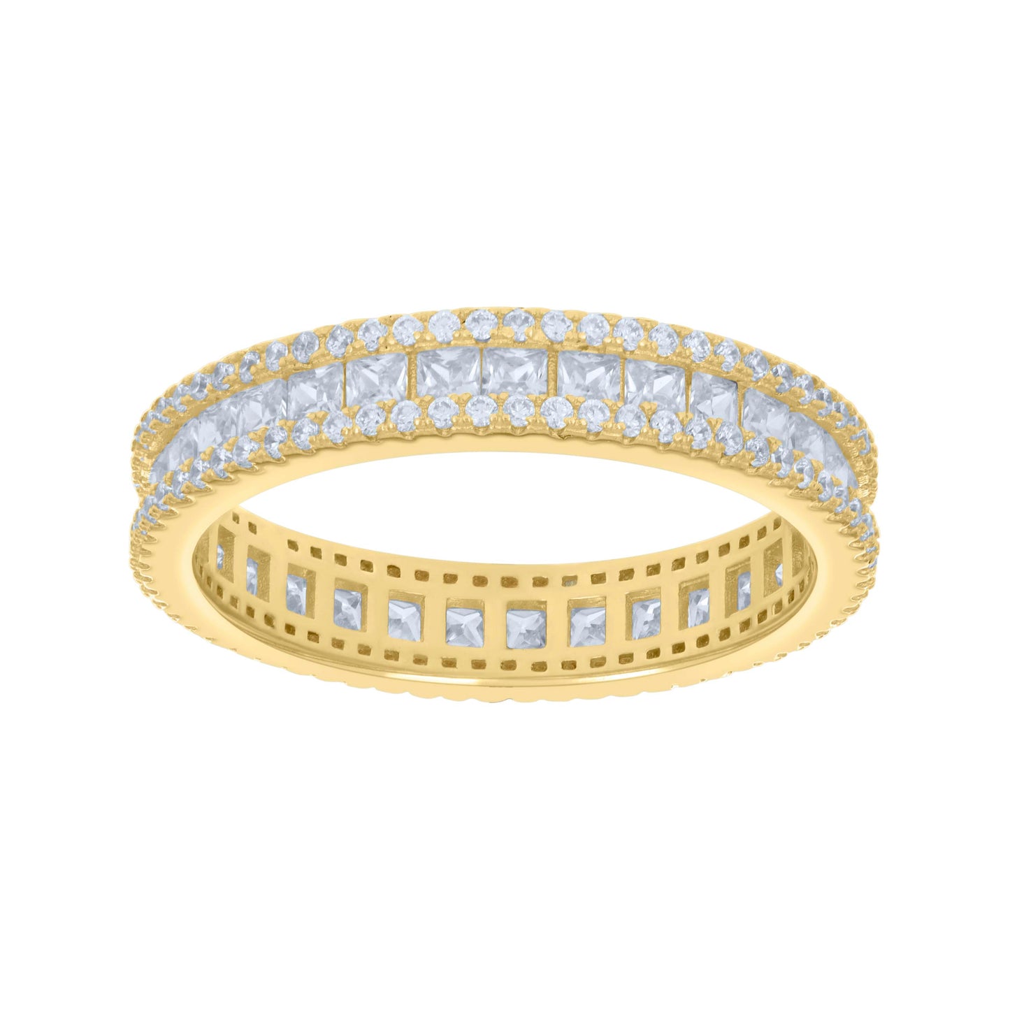 925 Sterling Silver Cz Ring S6